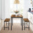 3-Piece Kitchen Table and Bench Set - Steel Frame - Rustic Brown and Black