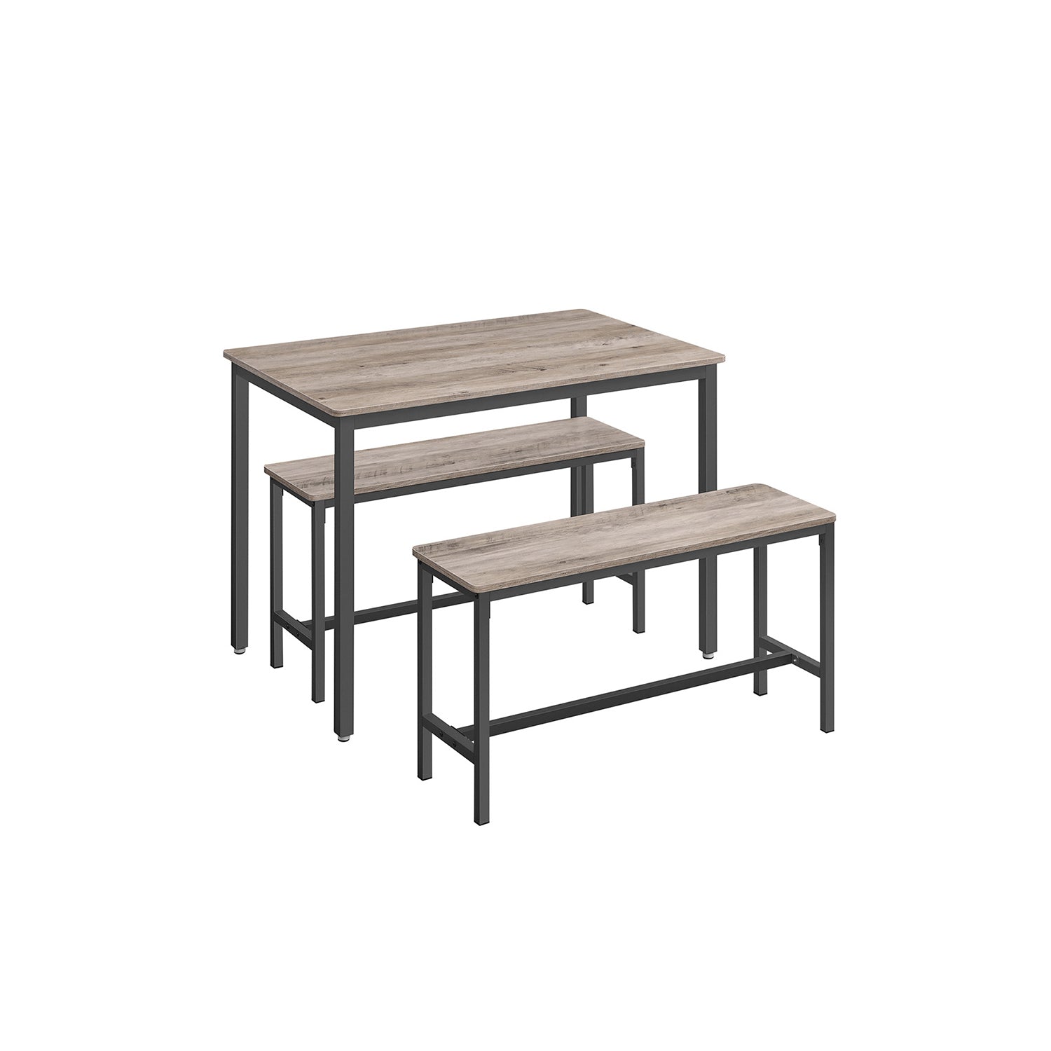 Dining Table Set - Steel Frame - Heather Greige
