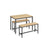 Dining Table Set - Steel - Rustic Brown and Black