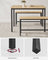 Dining Table Set - Steel - Rustic Brown and Black