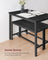 Dining Table Set - Includes 2 Benches - Steel - Rustic Brown and Black