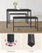 Dining Table Set - Includes 2 Benches - Steel - Rustic Brown and Black