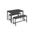 Dining Table Set - Steel - Ash Black and Ink Black