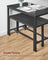 Dining Table Set - Steel - Ash Black and Ink Black
