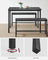 Dining Table Set - Steel - Ash Black and Ink Black