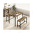 Dining Table Set - Includes 2 Benches - Steel - Rustic Brown and Black