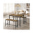 Dining Table Set - Includes 2 Benches - Steel - Rustic Brown and Black