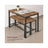 Dining Table Set - Includes 2 Benches - Steel - Rustic Brown and Black