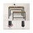 Dining Table Set - Includes 2 Benches - Steel - Rustic Brown and Black