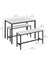 Dining Table Set - Includes 2 Benches - Steel - Rustic Brown and Black