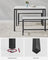 Dining Table Set - Includes 2 Benches - Steel - Rustic Brown and Black