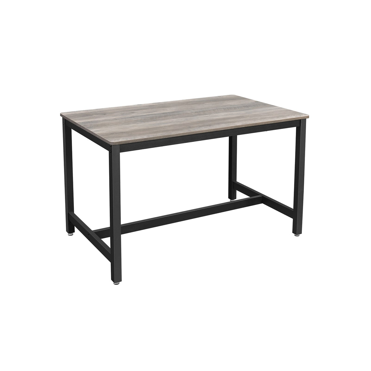 Dining Table - Metal - Greige and Black - Seats 4