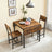 Extendable Dining Table - Wood - Rustic Brown - Folding Design for Small Spaces