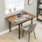 Extendable Dining Table - Wood - Rustic Brown - Folding Design for Small Spaces