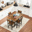Extendable Dining Table - Wood - Rustic Brown - Folding Design for Small Spaces