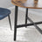 Round Dining Table - Wood - Rustic Brown and Black - 80 x 75 cm
