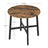 Round Dining Table - Wood - Rustic Brown and Black - 80 x 75 cm