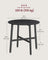 Round Dining Table - Wood - Ebony Black - Durable Design for Everyday Use