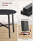 Round Dining Table - Wood - Ebony Black - Durable Design for Everyday Use
