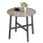 Round Dining Table - Wood - Rustic Brown and Black - 80 x 75 cm