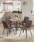 Round Kitchen Table - Metal - Heather Greige - Industrial Rustic Design