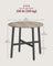 Round Kitchen Table - Metal - Heather Greige - Industrial Rustic Design