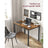 Dining Table - Seats 4 People - MDF - Rustic Brown and Black
