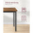 Dining Table - Seats 4 People - MDF - Rustic Brown and Black