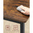 Dining Table - Seats 4 People - MDF - Rustic Brown and Black