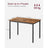Dining Table - Seats 4 People - MDF - Rustic Brown and Black