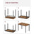 Dining Table - Seats 4 People - MDF - Rustic Brown and Black