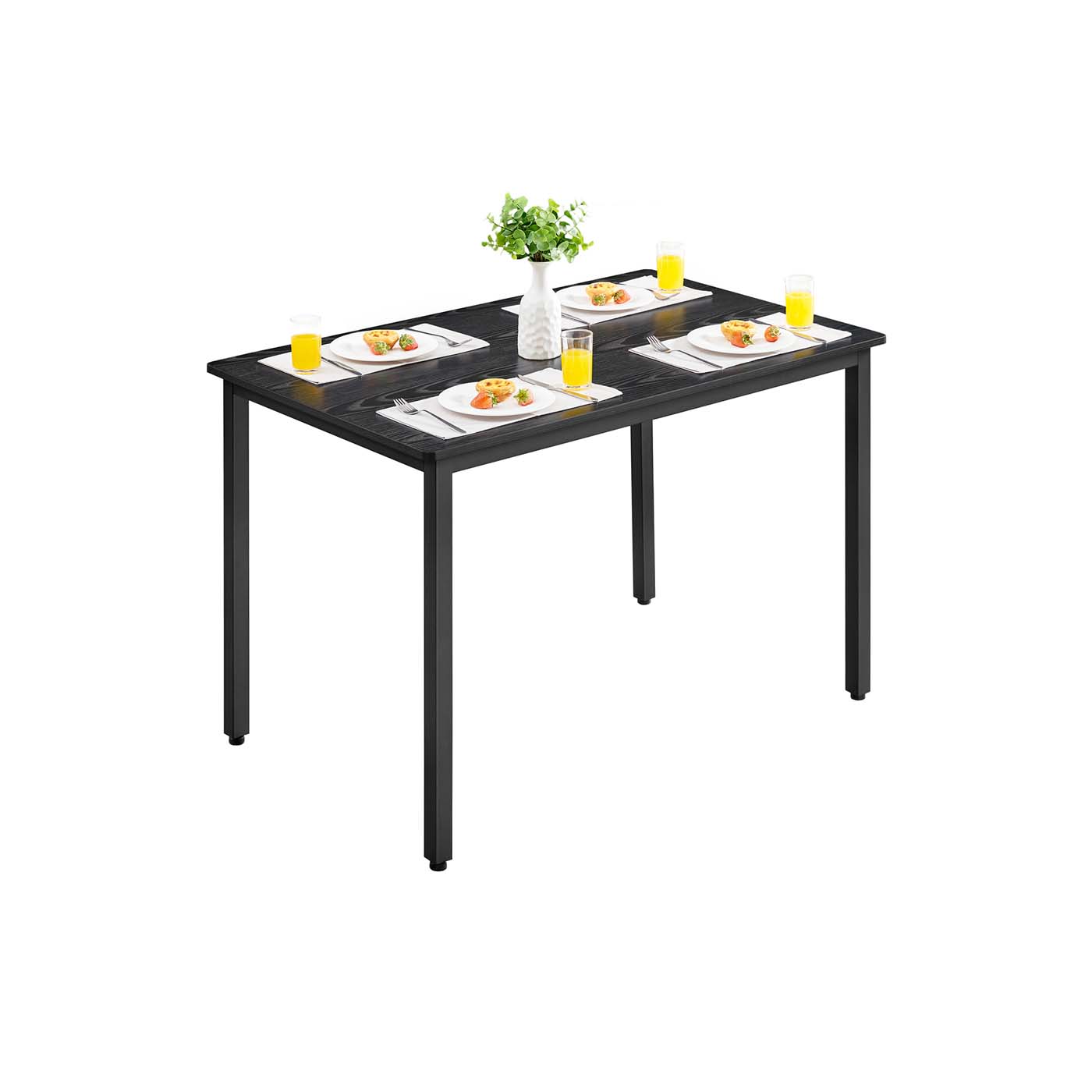 Round Dining Table - 80 x 75 cm - Wood - Ebony Black - Seats 4 People