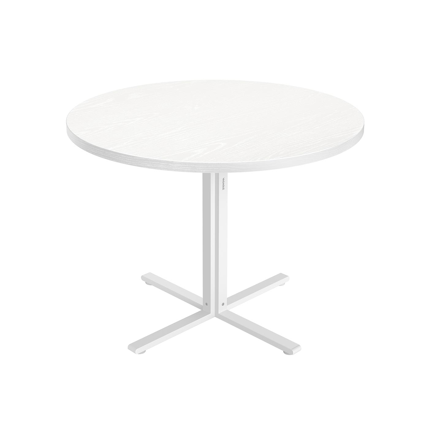 Round Dining Table - Wood - Snow White - Water-Resistant