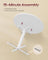 Round Dining Table - Wood - Snow White - Water-Resistant
