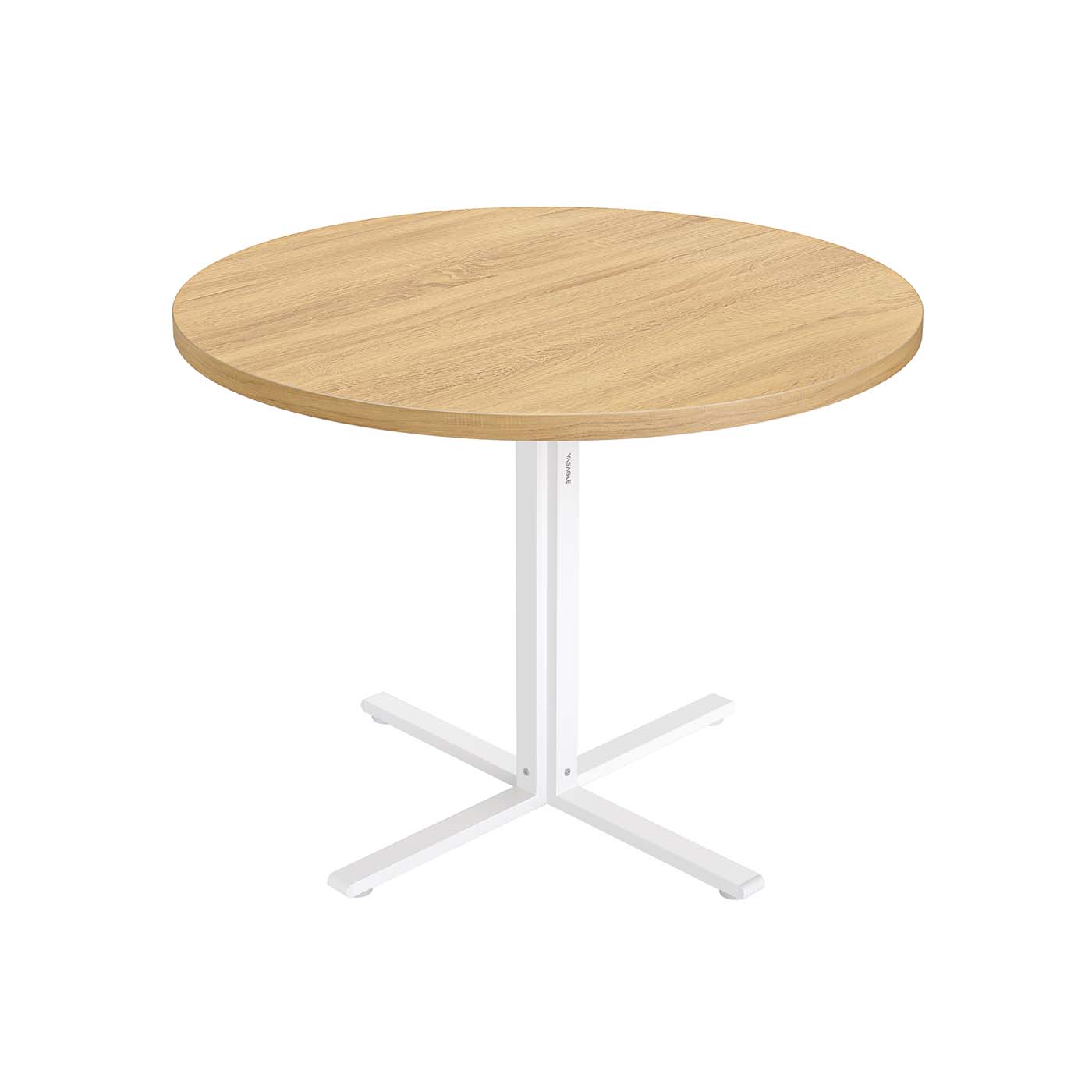 Round Dining Table - Wood - Snow White - Water-Resistant