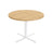 Round Dining Table - Wood - Snow White - Water-Resistant