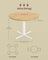 Round Dining Table - Golden Oak - White
