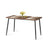Dining Table Seats 4-6 People - Wood and Steel - Natural Walnut and Ink Black