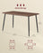 Dining Table Seats 4-6 People - Wood and Steel - Natural Walnut and Ink Black
