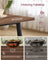 Dining Table Seats 4-6 People - Wood and Steel - Natural Walnut and Ink Black