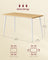 Dining Table Seats 4-6 People - Wood and Steel - Golden Oak and Cloud White
