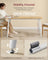 Dining Table Seats 4-6 People - Wood and Steel - Golden Oak and Cloud White