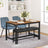 Dining Table - Heavy Duty, Seats 4 - Metal Frame - Rustic Brown - Rustic Aesthetic Enhances Your Home