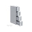 Rolling Storage Cart - Plastic - Grey - 4 Drawer Design on Wheels