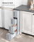 Rolling Storage Cart - Plastic - Grey - 4 Drawer Design on Wheels