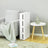 4-Drawer Storage Cart - Plastic - White - Rolling and Space Saving Design
