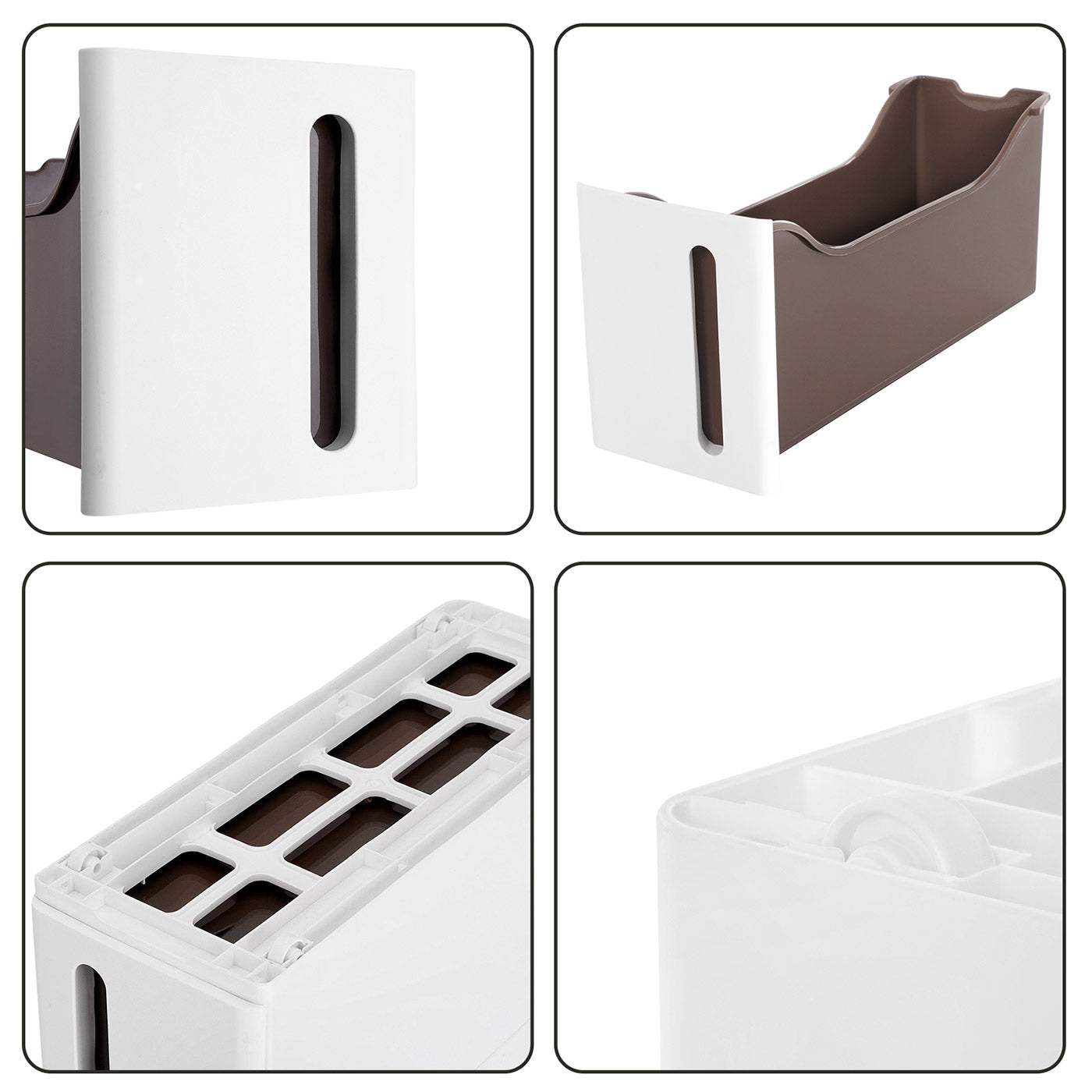 4-Drawer Storage Cart - Plastic - White - Rolling and Space Saving Design