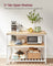 Bakers Rack - Steel - Rustic Brown and White - Large Worktop