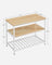 Bakers Rack - Steel - Rustic Brown and White - Large Worktop