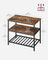 Kitchen Island - Steel - Industrial Gray - 3-Tier Design with Worktop